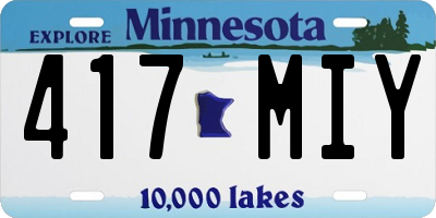 MN license plate 417MIY