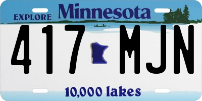 MN license plate 417MJN