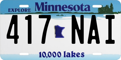 MN license plate 417NAI