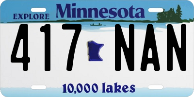 MN license plate 417NAN