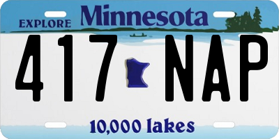 MN license plate 417NAP