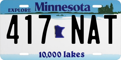 MN license plate 417NAT