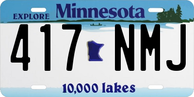 MN license plate 417NMJ
