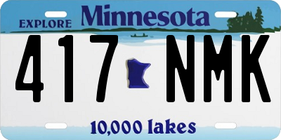 MN license plate 417NMK