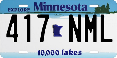 MN license plate 417NML