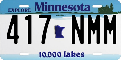 MN license plate 417NMM
