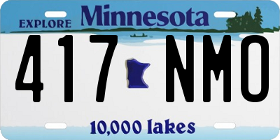 MN license plate 417NMO