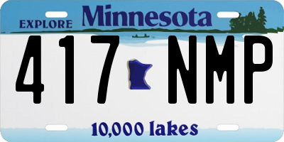 MN license plate 417NMP