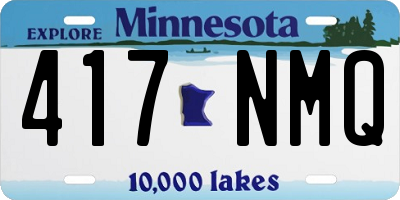 MN license plate 417NMQ