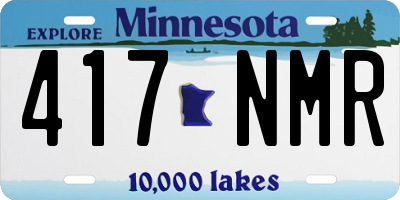 MN license plate 417NMR