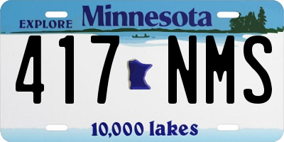 MN license plate 417NMS