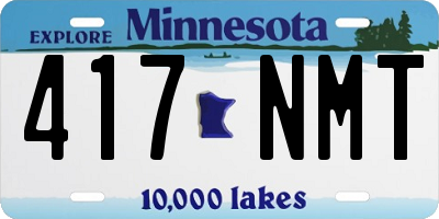 MN license plate 417NMT
