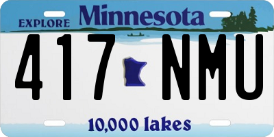 MN license plate 417NMU