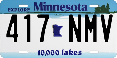 MN license plate 417NMV