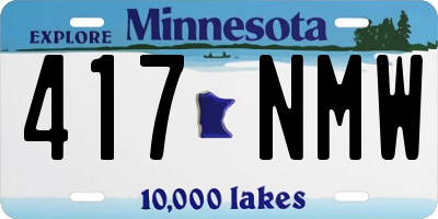 MN license plate 417NMW