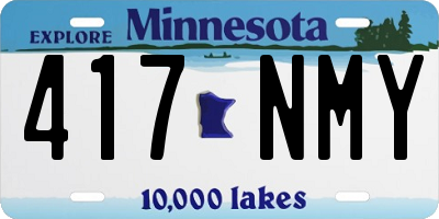 MN license plate 417NMY