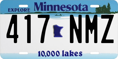 MN license plate 417NMZ