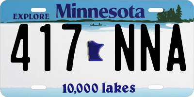 MN license plate 417NNA