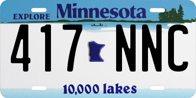 MN license plate 417NNC