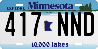 MN license plate 417NND