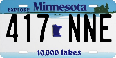 MN license plate 417NNE