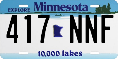 MN license plate 417NNF