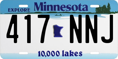 MN license plate 417NNJ