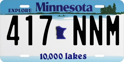 MN license plate 417NNM