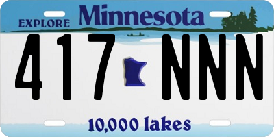 MN license plate 417NNN