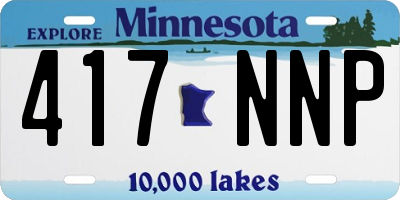 MN license plate 417NNP