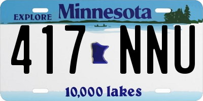 MN license plate 417NNU