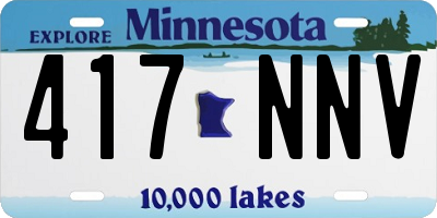 MN license plate 417NNV