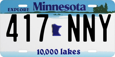 MN license plate 417NNY