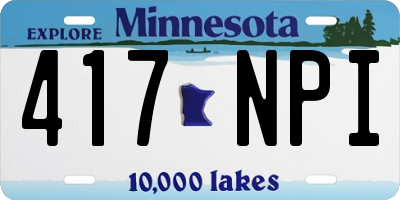MN license plate 417NPI