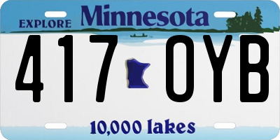 MN license plate 417OYB