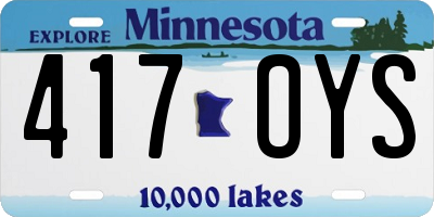 MN license plate 417OYS
