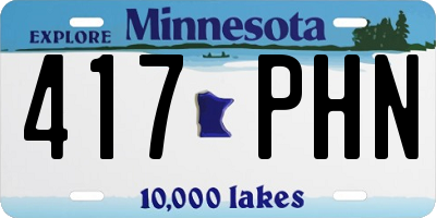MN license plate 417PHN