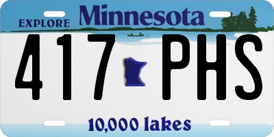 MN license plate 417PHS