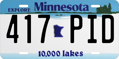 MN license plate 417PID