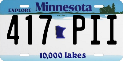 MN license plate 417PII