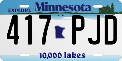MN license plate 417PJD