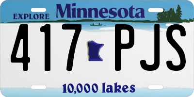 MN license plate 417PJS