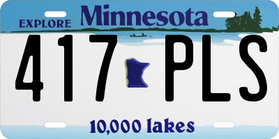 MN license plate 417PLS