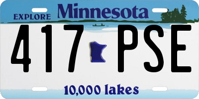 MN license plate 417PSE