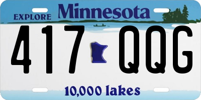 MN license plate 417QQG