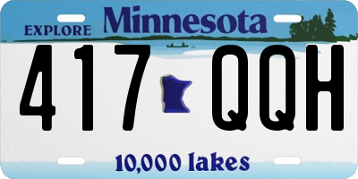 MN license plate 417QQH