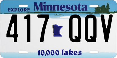 MN license plate 417QQV