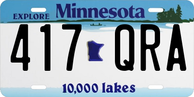 MN license plate 417QRA