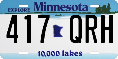 MN license plate 417QRH