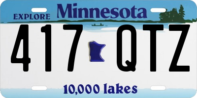 MN license plate 417QTZ